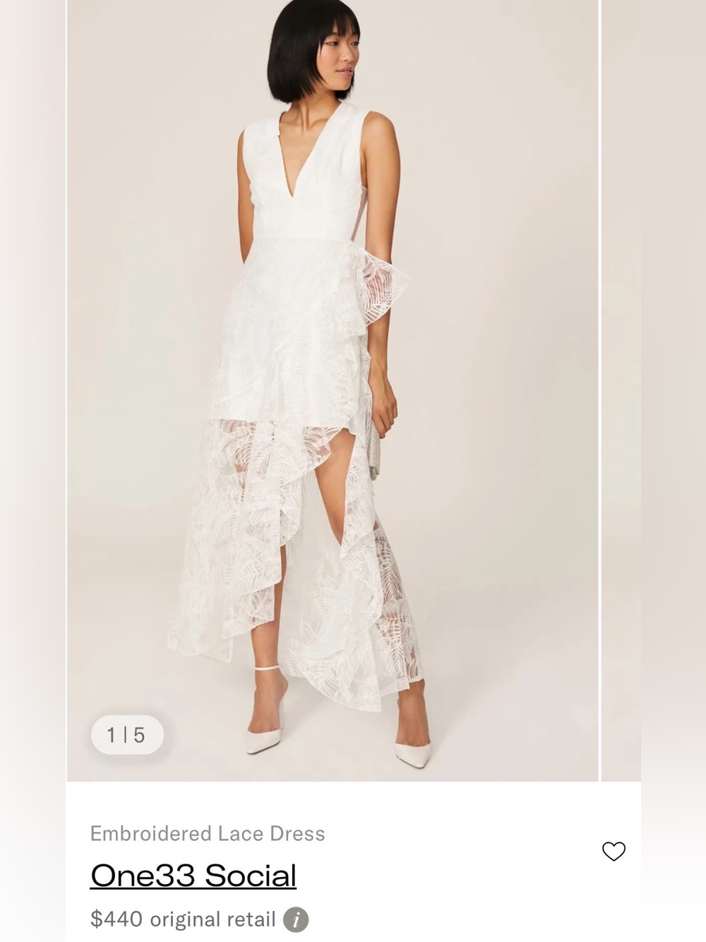 White Embroidered Lace dress